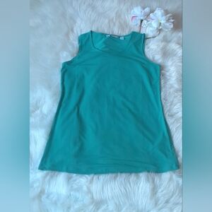 Susan Graver Green Sleeveless Top Size S